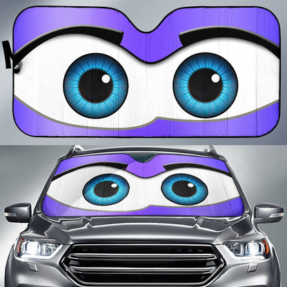 Purple Cartoon Eyes Car Auto Sunshades