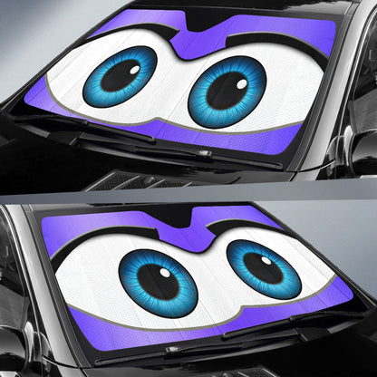 Purple Cartoon Eyes Car Auto Sunshades