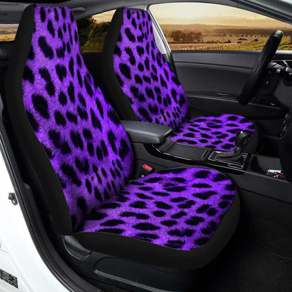 Purple Cheetah Skin Car Seat Covers Custom Printed Car Accessories