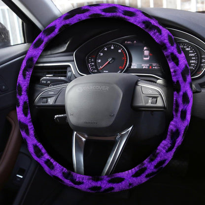 Purple Cheetah Skin Steering Wheel Cover Custom Printed Car Accessories