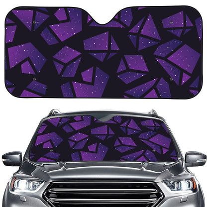 Purple Crystal Cosmic Galaxy Space Print Car Windshield Sun Shade