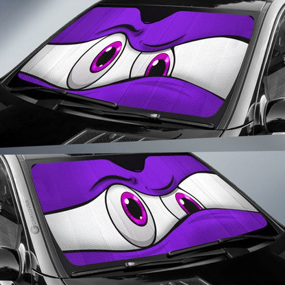 Purple Curious Car Eyes Sun Shade Custom Car Accessories Funny Gifts
