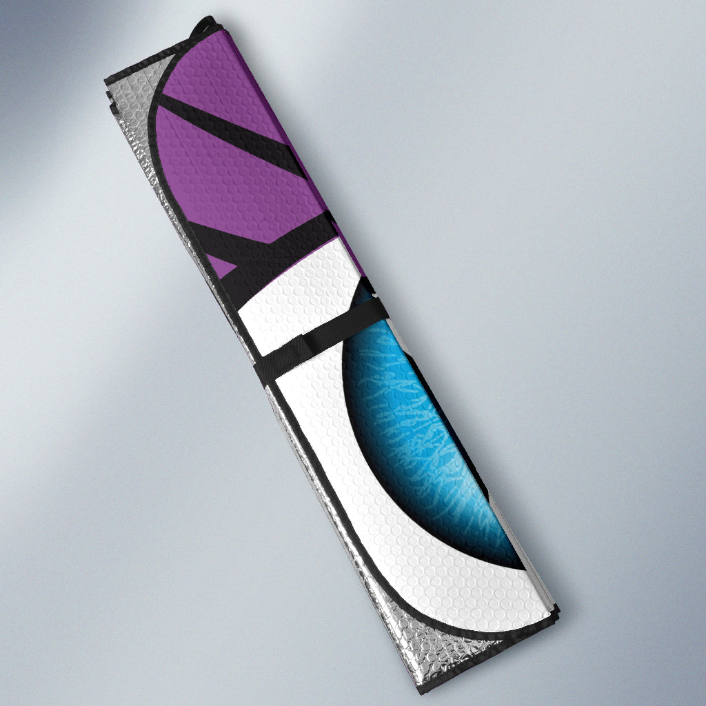 Purple Cute Eyes Cartoon Auto Sun Shades