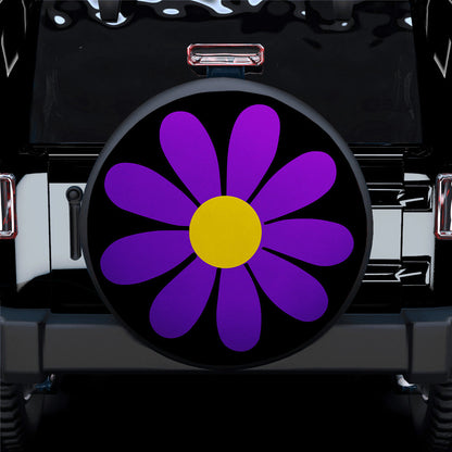 Purple Daisy Flower Jeep Car Spare Tire Cover