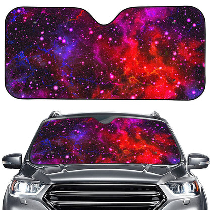 Purple Dark Galaxy Space Print Car Windshield Sun Shade