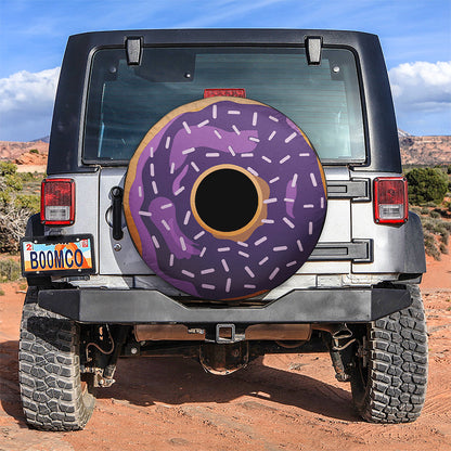 Purple Donut Jeep Car Spare Tire Cover