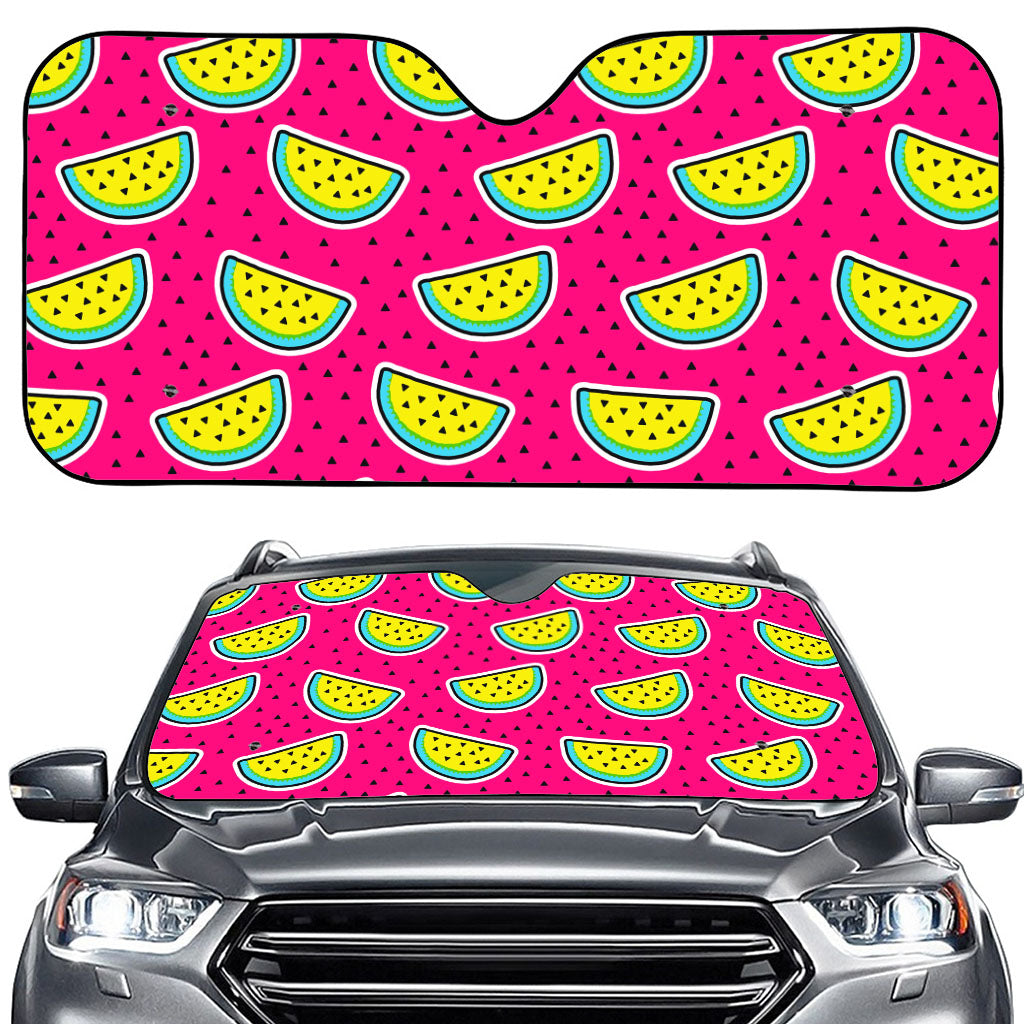 Purple Fancy Watermelon Pattern Print Car Windshield Sun Shade