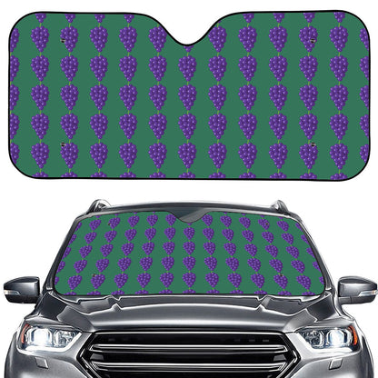 Purple Grape Pattern Print Car Windshield Sun Shade