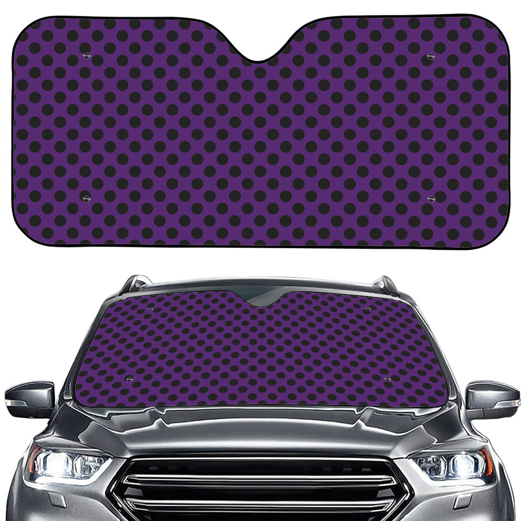 Purple Halloween Pattern Print Car Windshield Sun Shade