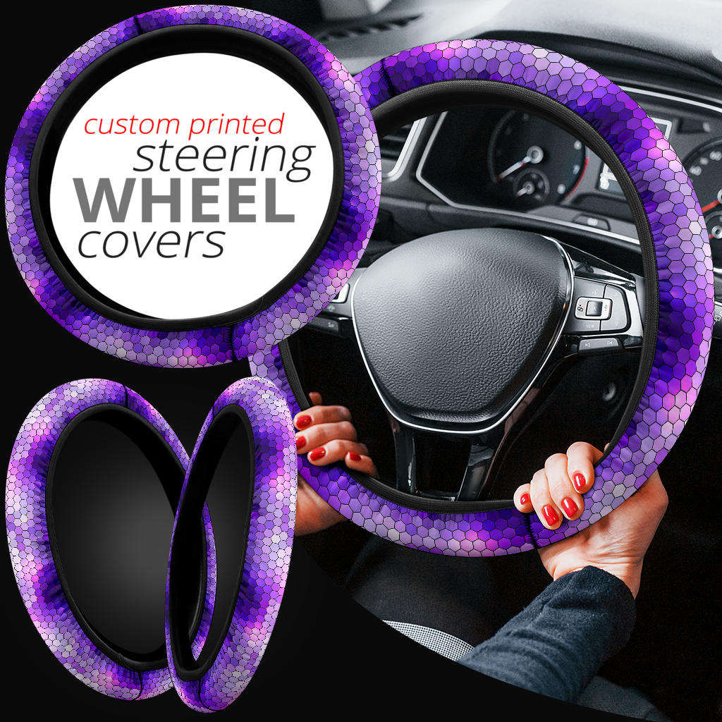 Purple Snake Style Premium Car Steering Wheel Cover