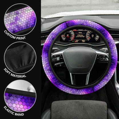 Purple Snake Style Premium Car Steering Wheel Cover