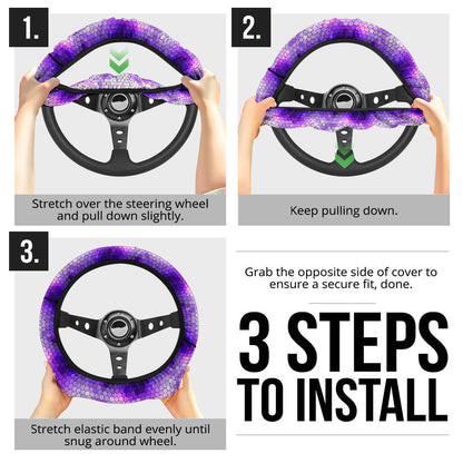 Purple Snake Style Premium Car Steering Wheel Cover
