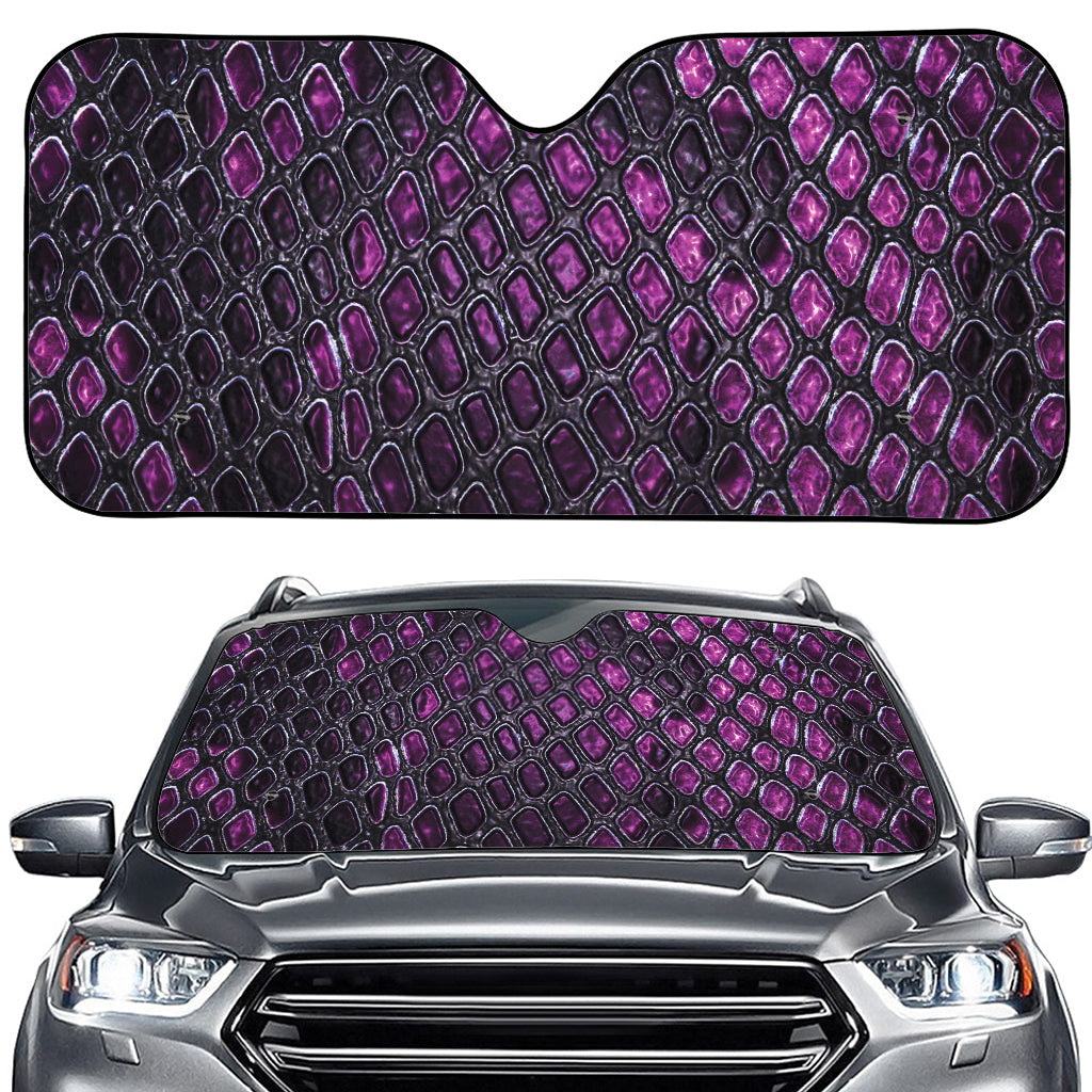 Purple Snakeskin Print Car Windshield Sun Shade