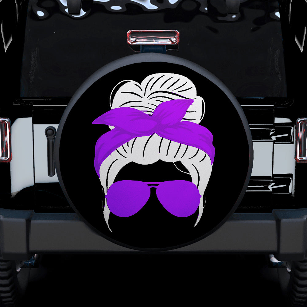 Purple Turban Jeep Girl Car Spare Tire Cover