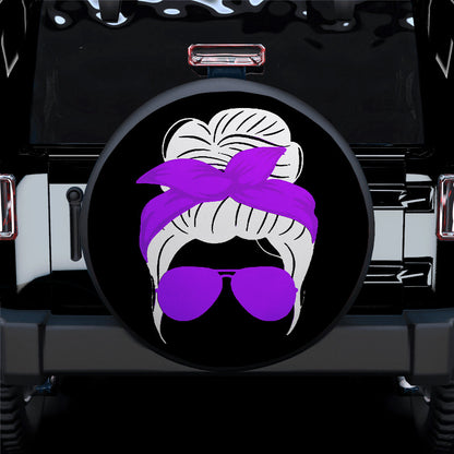 Purple Turban Jeep Girl Car Spare Tire Cover