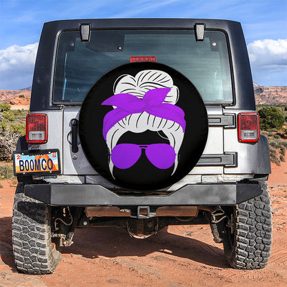 Purple Turban Jeep Girl Car Spare Tire Cover