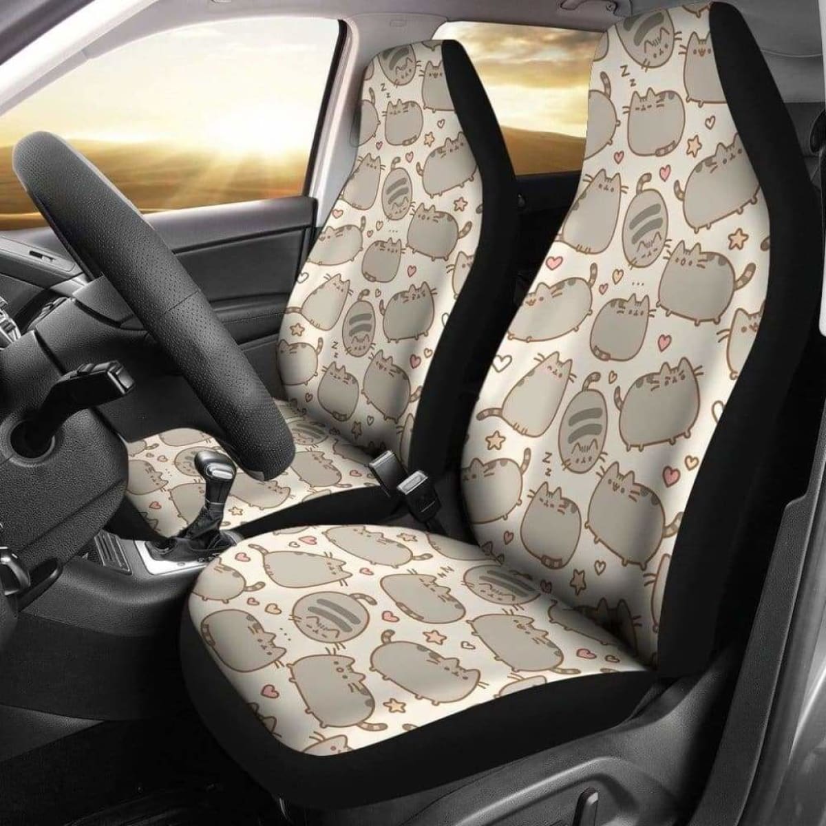 Pusheen Car Seat Covers Universal Fit 051012