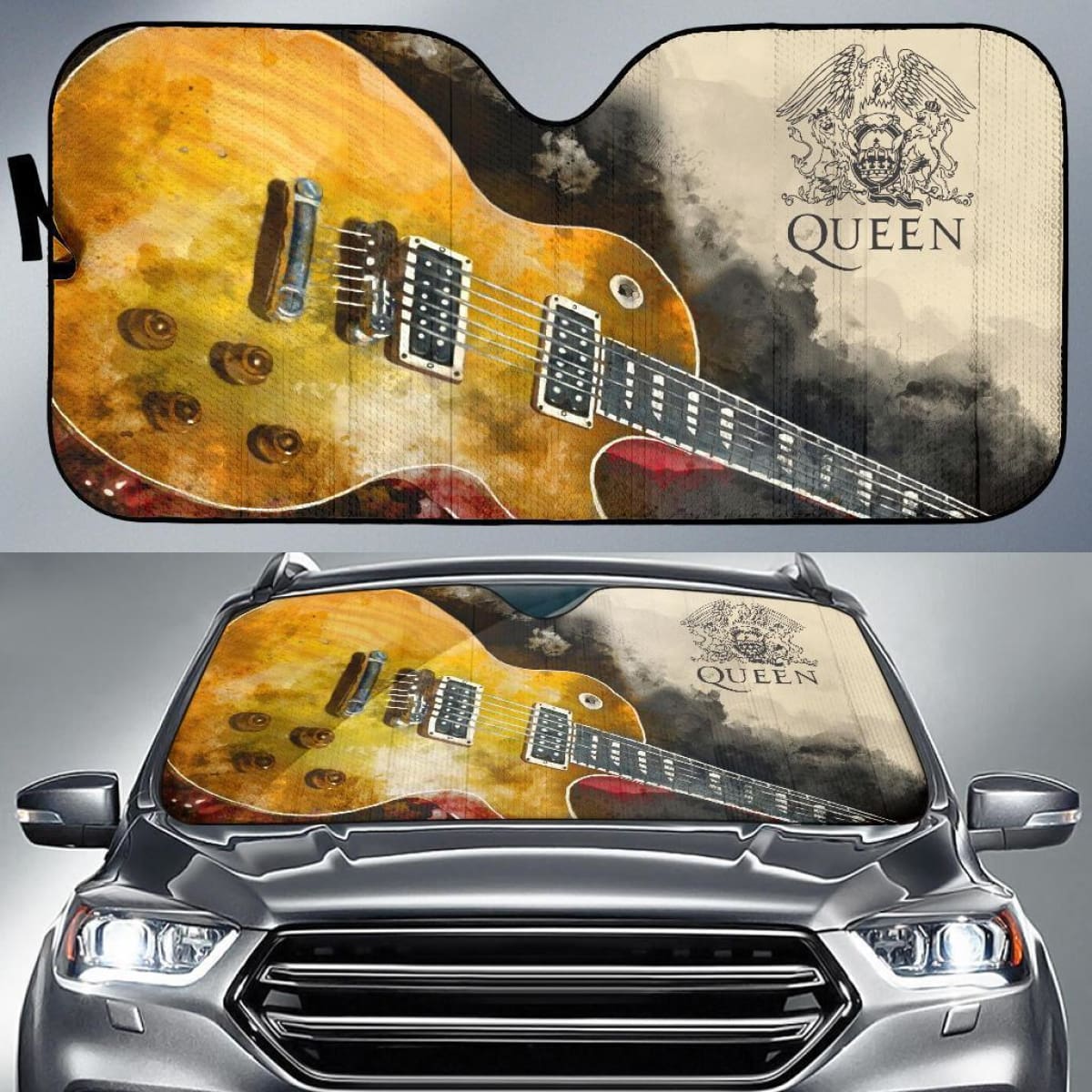 Queen Car Auto Sun Shade Guitar Rock Band Fan Universal Fit 174503