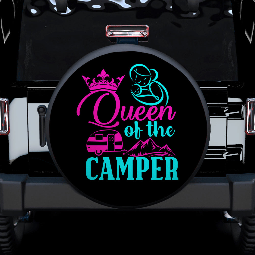 Queen Of The Camper Caravan Jeep Car Spare Tire Cover