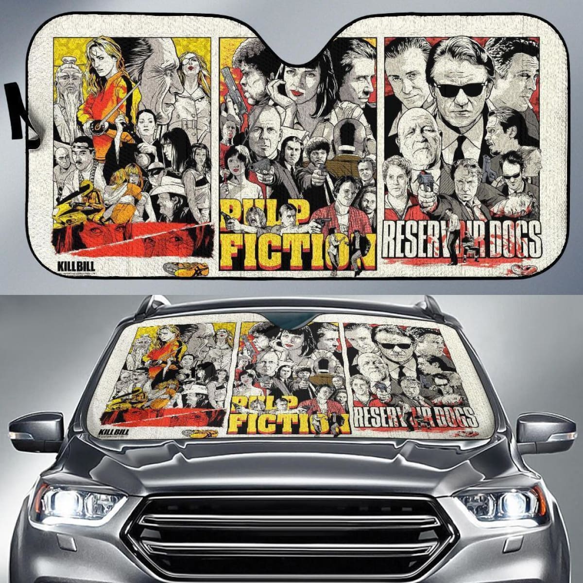 Quentin Tarantinos'S Movies Fan Auto Sun Shade Universal Fit 111204