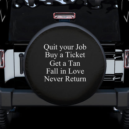Quit Your Job Quote Funny Spare Tire Cover