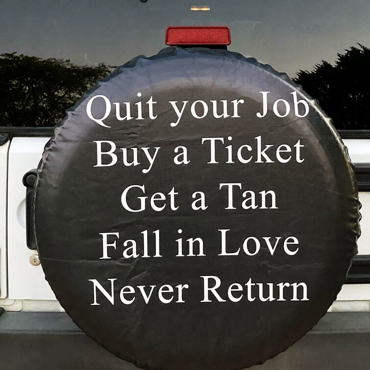 Quit Your Job Quote Funny Spare Tire Cover