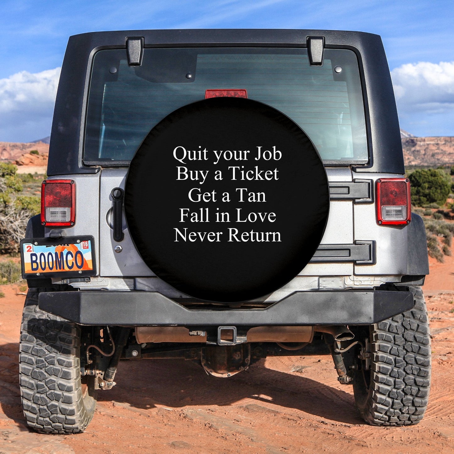 Quit Your Job Quote Funny Spare Tire Cover