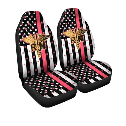 RN Nurse Car Seat Covers Custom US Flag Car Accessories For Nurse