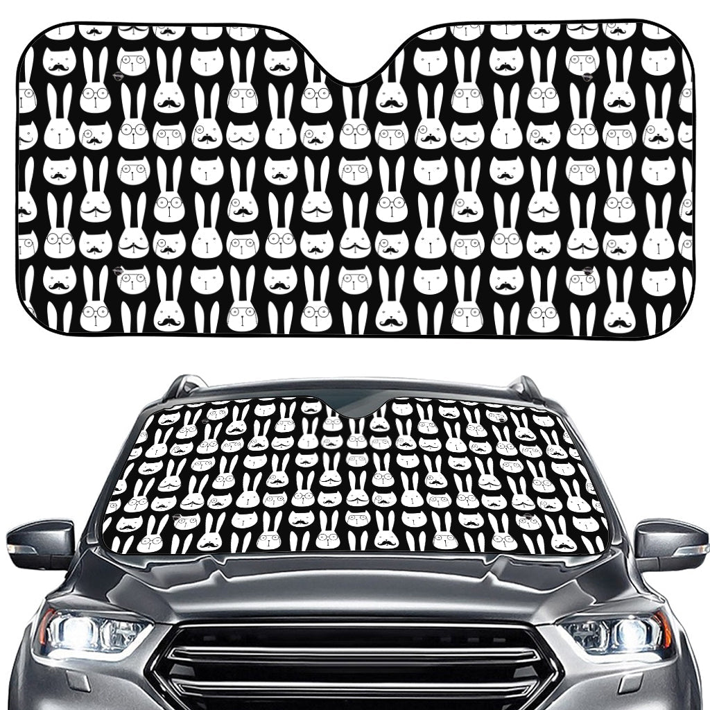 Rabbit And Cat Pattern Print Car Windshield Sun Shade