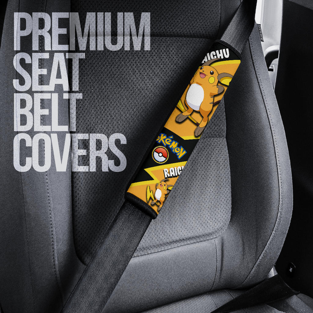 Raichu car seat belt covers Anime Custom Car Accessories