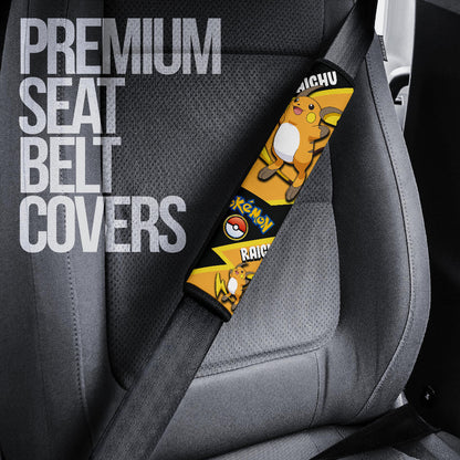 Raichu car seat belt covers Anime Custom Car Accessories