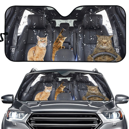 Rain Cat Family Car Auto Sunshades
