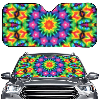 Rainbow Kaleidoscope Print Car Windshield Sun Shade