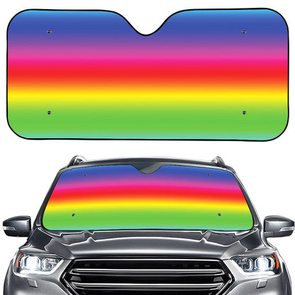Rainbow Print Car Windshield Sun Shade