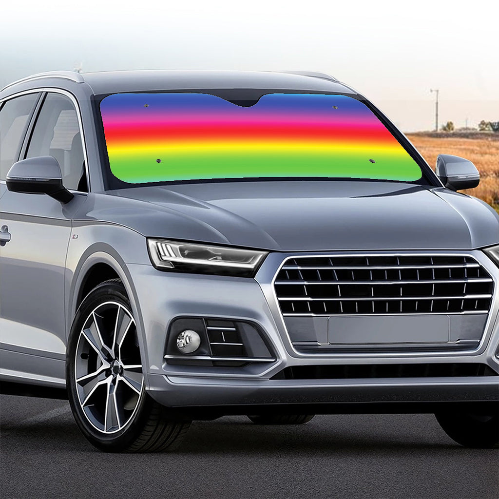 Rainbow Print Car Windshield Sun Shade