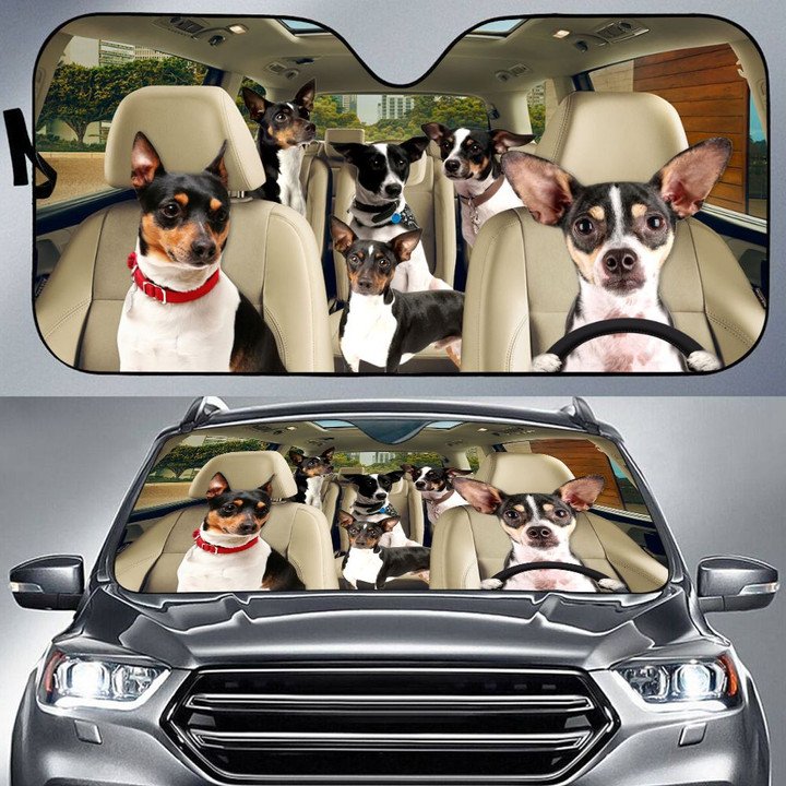 Rat Terrier Car All Over Printed 3D Sun Shade