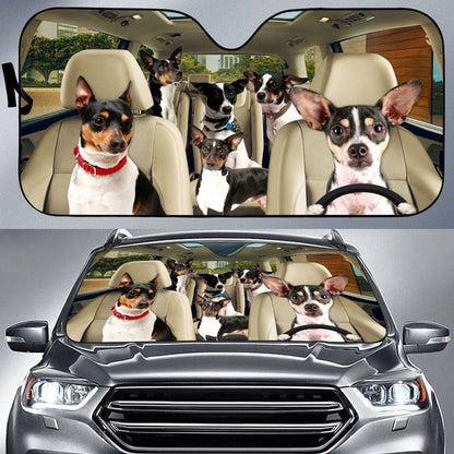 Rat Terrier Car All Over Printed 3D Sun Shade