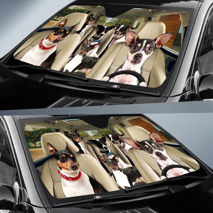 Rat Terrier Car All Over Printed 3D Sun Shade