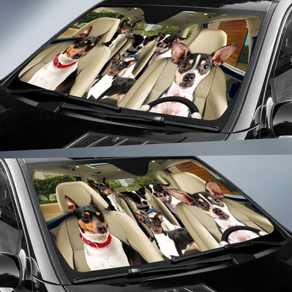Rat Terrier Car All Over Printed 3D Sun Shade