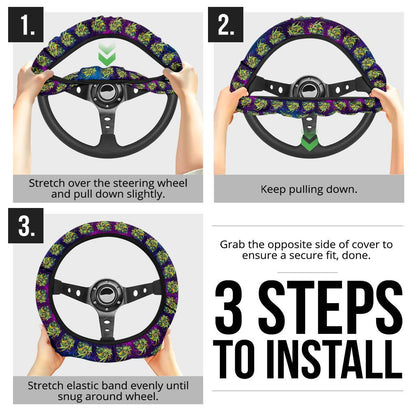 Rayquaza Anime Custom Car Steering Wheel Cover