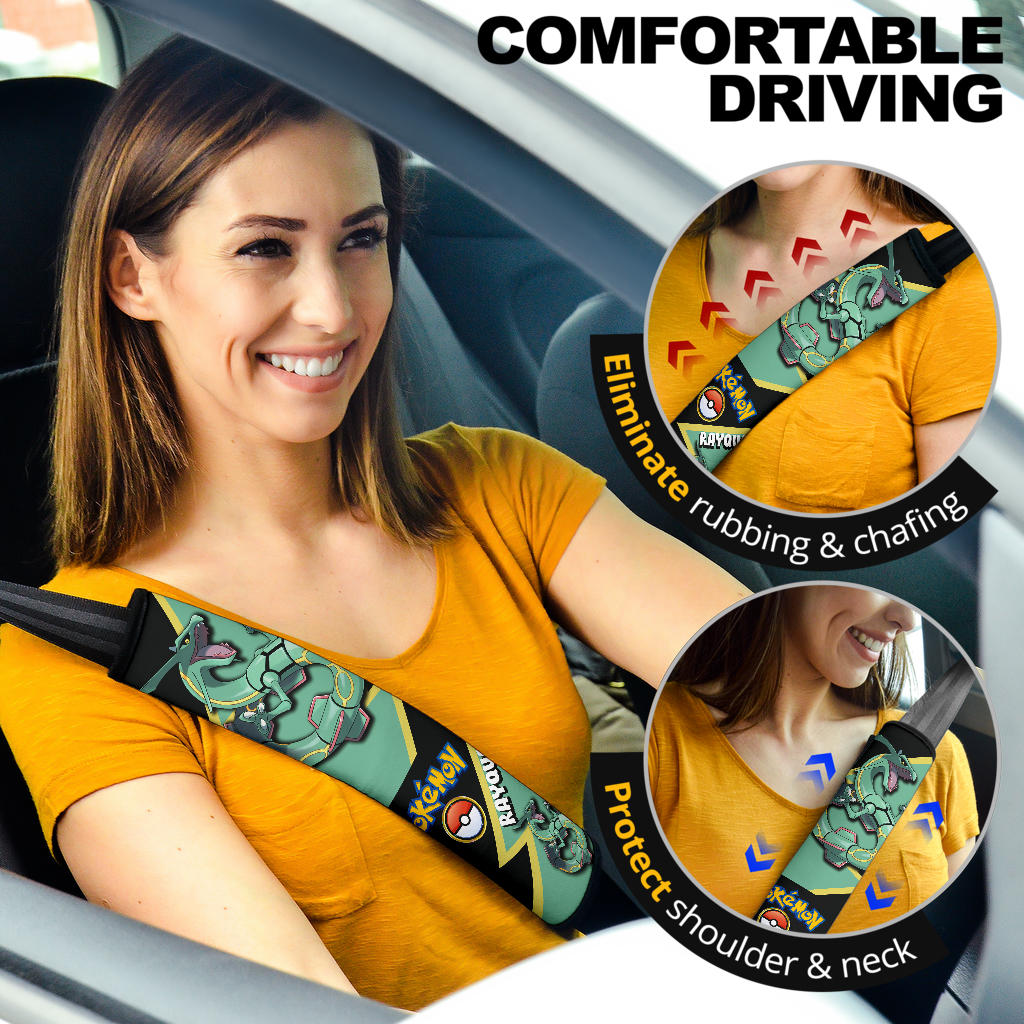 Rayquaza car seat belt covers Anime Custom Car Accessories