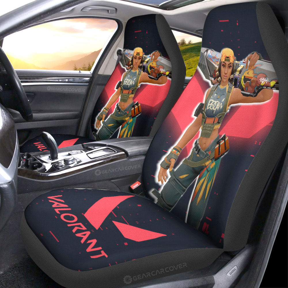 Raze Car Seat Covers Custom Valorant Agent