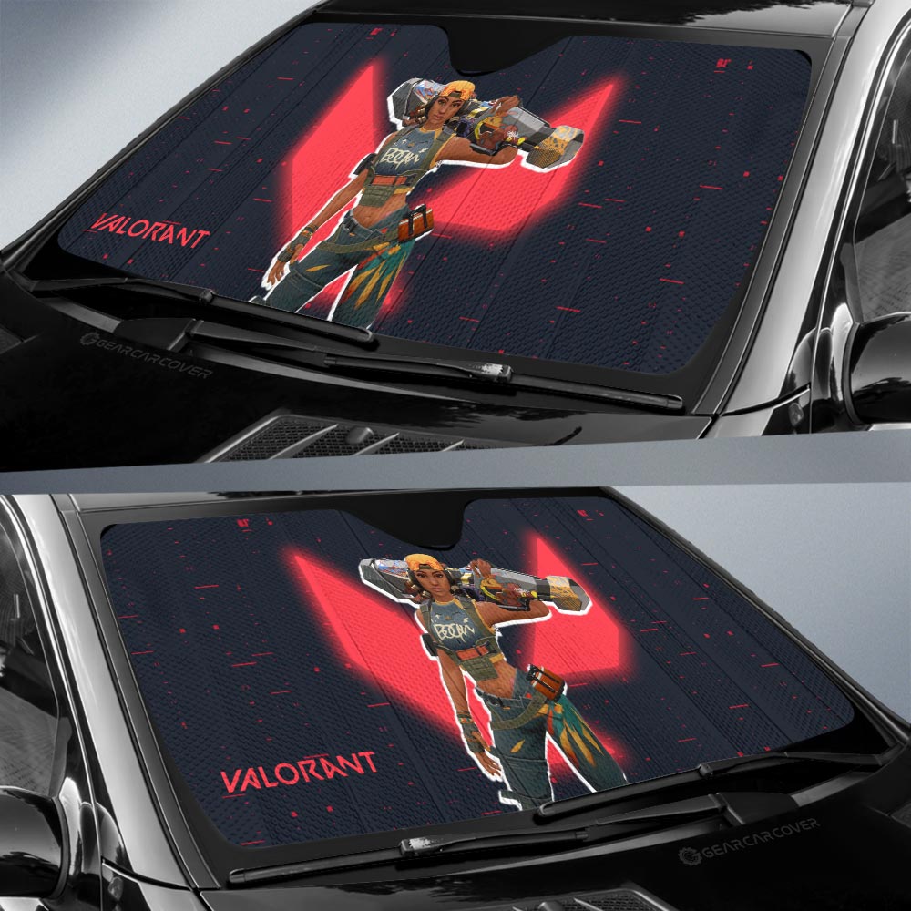 Raze Car Sunshade Custom Valorant Agent