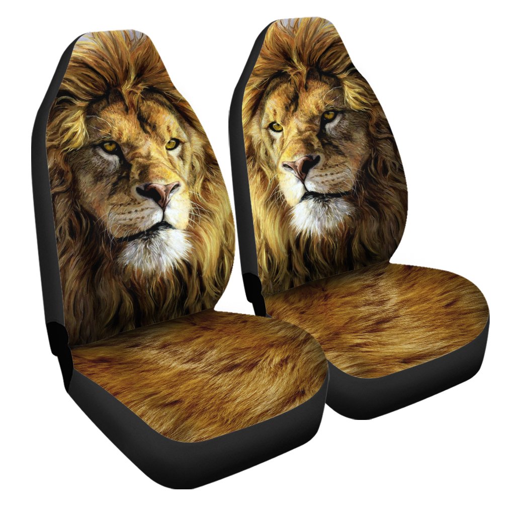 Real Cool Lion Car Seat Covers Custom Gift Idea For Dad