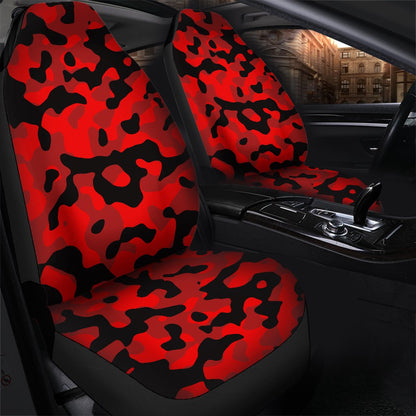Red And Black Camouflage Luxury Premium Custom Car Seat Covers