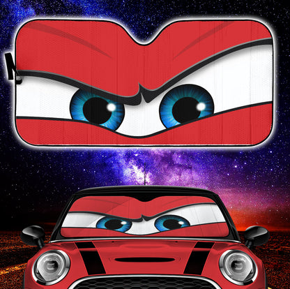 Red Angry Eyes Car Auto Sun Shades