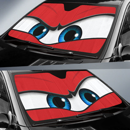Red Angry Eyes Car Auto Sun Shades