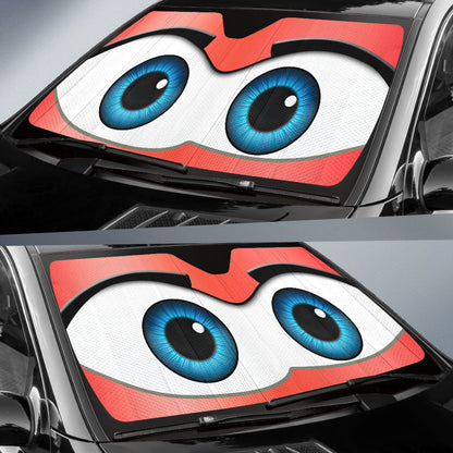 Red Cartoon Eyes Car Auto Sunshades