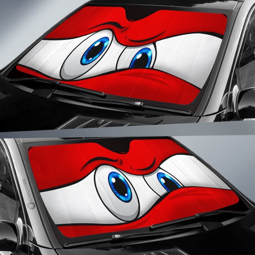 Red Curious Car Eyes Sun Shade Custom Car Accessories Funny Gifts