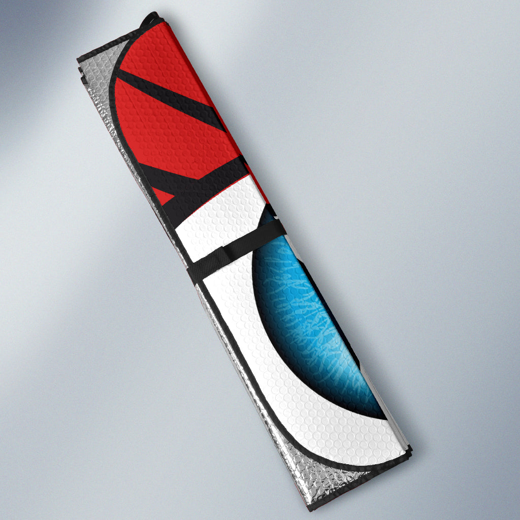 Red Cute Eyes Cartoon Auto Sun Shades